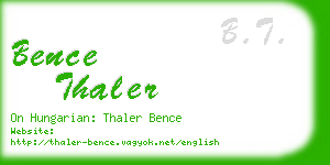 bence thaler business card